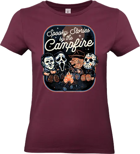 Spooky Campfire - Horror, Halloween, villains, horror movies, movie, classic horror, funny, cute, camping - Standard T-Shirt (Frauen)