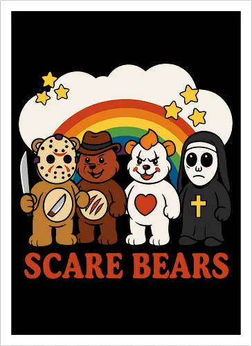 Scare Bears" Horror Movie Care Bears Parody Art