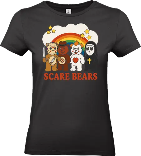 Scare Bears" Horror Movie Care Bears Parody Art - Scare Bears, Care Bears parody, horror movie, Jason Voorhees, Freddy Krueger, The Nun, horror humor, mashup, spooky cute, slasher film, classic horror, scary bears, funny Halloween, pop culture, horror fan, horror art, unique gift, horror parody - Standard T-Shirt (Frauen)