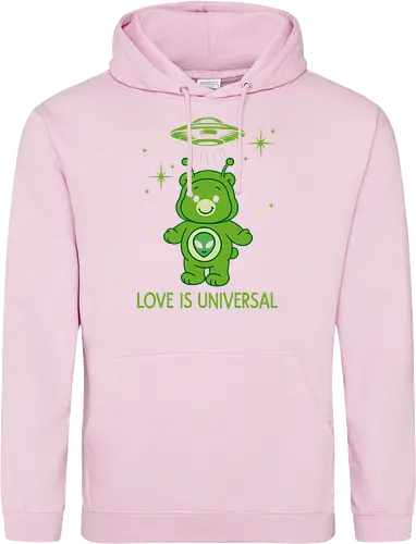 Love Is Universal" Alien Care Bear UFO Parody Art