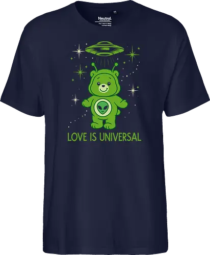 Love Is Universal" Alien Care Bear UFO Parody Art