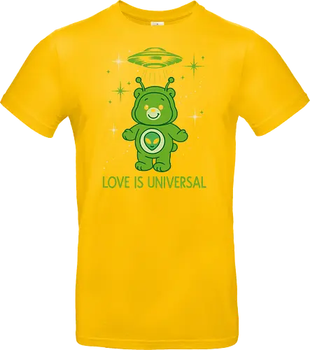 Love Is Universal" Alien Care Bear UFO Parody Art