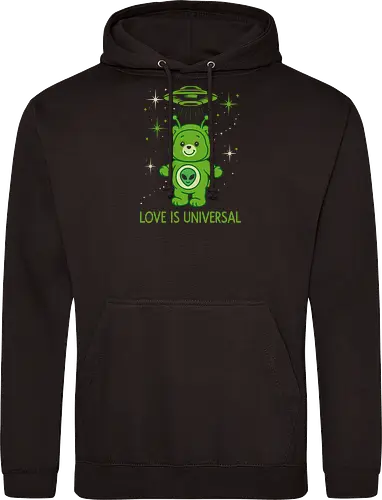 Love Is Universal" Alien Care Bear UFO Parody Art