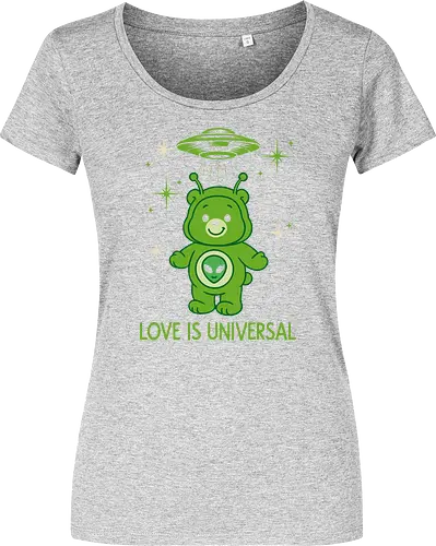 Love Is Universal" Alien Care Bear UFO Parody Art