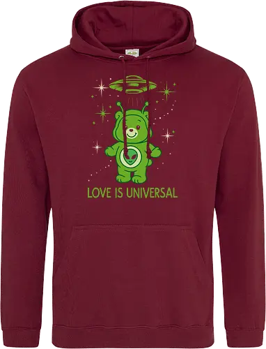 Love Is Universal" Alien Care Bear UFO Parody Art