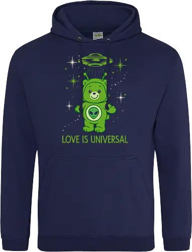 Love Is Universal" Alien Care Bear UFO Parody Art
