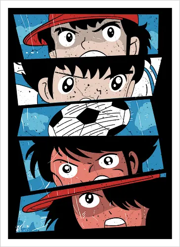 Captain Tsubasa Ozora Soccer Anime Manga Art Print