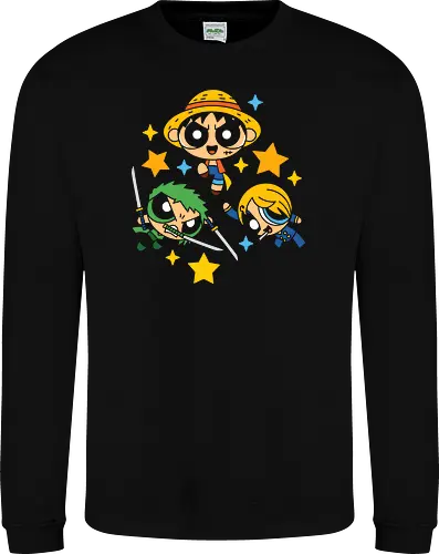 Cute Chibi Straw Hat Pirates Trio Pirate Art