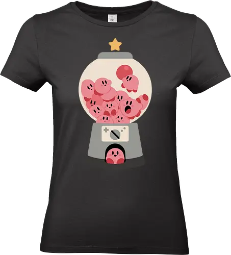 Gumball Machine - Pink, gumball machine, video game, cute, kawaii, retro gaming, video game art, fan merchandise, Kirby fan, game art, adorable, whimsical, pink puffball, console gaming, gamer gift - Standard T-Shirt (Frauen)