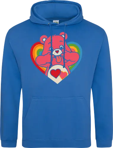 Cute Grumpy Heart  with Rainbow Heart Art Print
