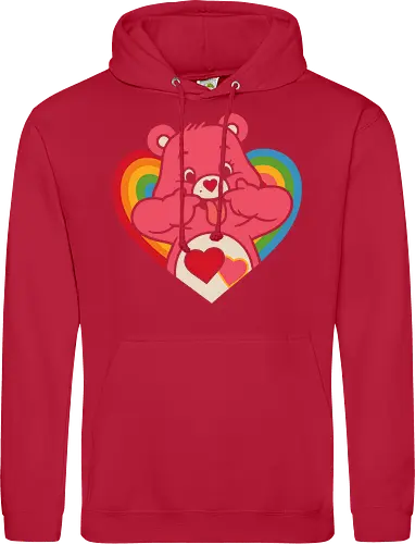 Cute Grumpy Heart  with Rainbow Heart Art Print