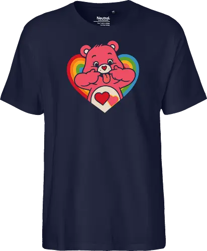 Cute Grumpy Heart  with Rainbow Heart Art Print