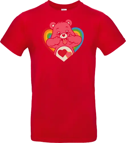 Cute Grumpy Heart  with Rainbow Heart Art Print