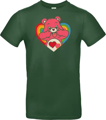 Cute Grumpy Heart  with Rainbow Heart Art Print