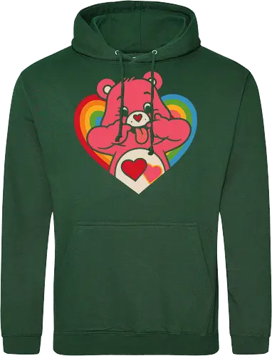Cute Grumpy Heart  with Rainbow Heart Art Print