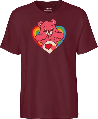 Cute Grumpy Heart  with Rainbow Heart Art Print
