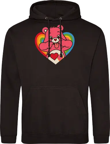Cute Grumpy Heart  with Rainbow Heart Art Print