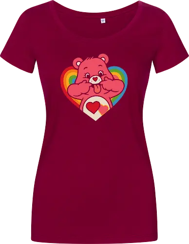 Cute Grumpy Heart  with Rainbow Heart Art Print