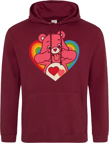 Cute Grumpy Heart  with Rainbow Heart Art Print