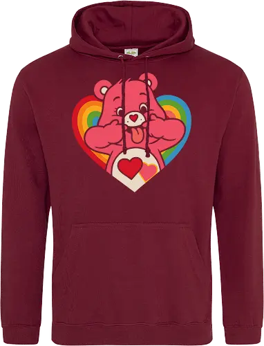 Cute Grumpy Heart  with Rainbow Heart Art Print