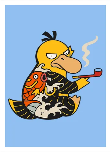 Psyduck Japanese Yakuza Tattoo Pop Culture Art