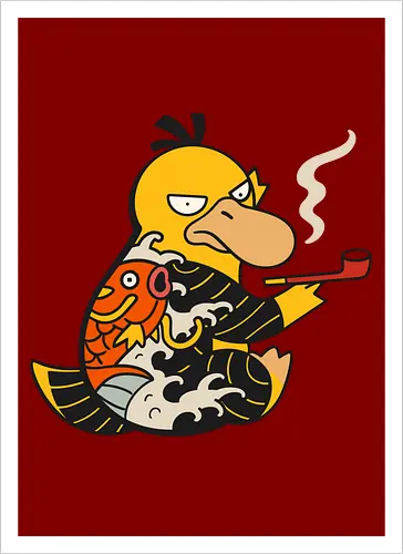 Psyduck Japanese Yakuza Tattoo Pop Culture Art