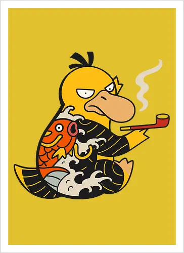 Psyduck Japanese Yakuza Tattoo Pop Culture Art