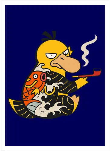Psyduck Japanese Yakuza Tattoo Pop Culture Art
