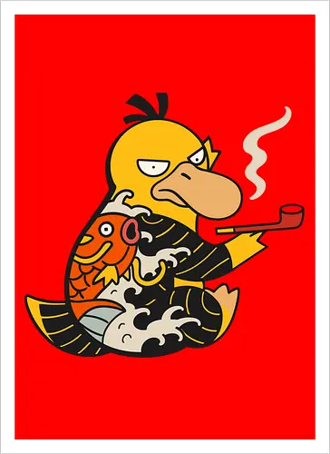 Psyduck Japanese Yakuza Tattoo Pop Culture Art