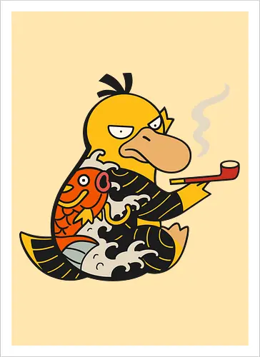 Psyduck Japanese Yakuza Tattoo Pop Culture Art