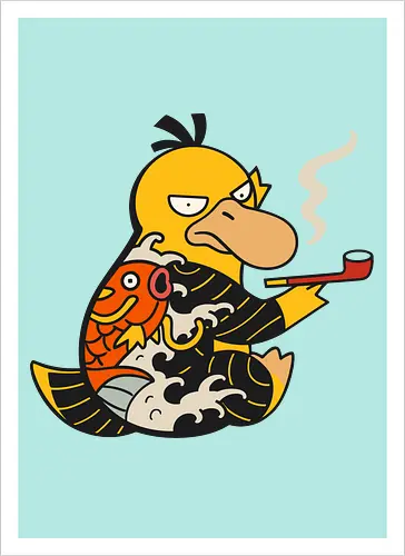 Psyduck Japanese Yakuza Tattoo Pop Culture Art