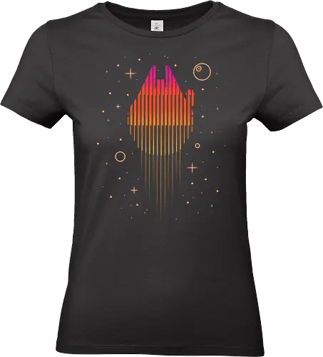Twelve Parsecs Express - sci fi, 80s, childhood, colorful, galaxy, geek, geometric, hyperspace, minimalist, movies, nerd, retro, science fiction, space, vintage - Standard T-Shirt (Frauen)