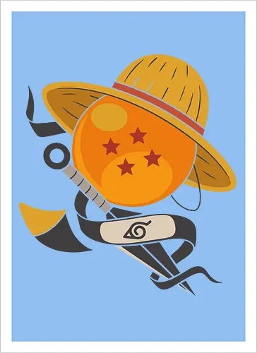 Anime Crossover Dragon Pirate Shinobi Mashup Art