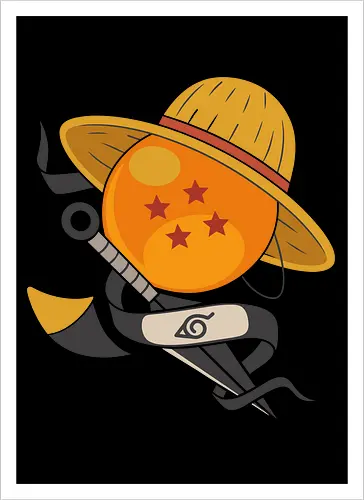 Anime Crossover Dragon Pirate Shinobi Mashup Art