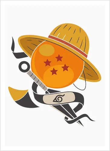 Anime Crossover Dragon Pirate Shinobi Mashup Art