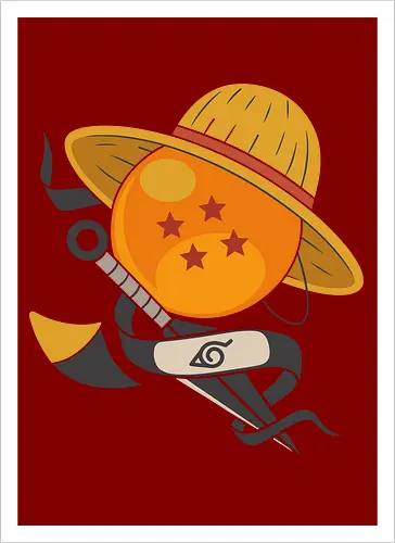 Anime Crossover Dragon Pirate Shinobi Mashup Art