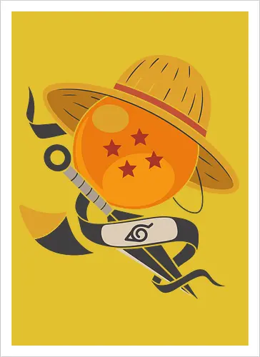 Anime Crossover Dragon Pirate Shinobi Mashup Art