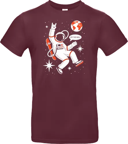 Skateboard Astronaut Space Humor Art