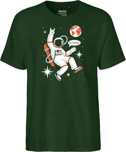 Skateboard Astronaut Space Humor Art