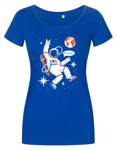 Skateboard Astronaut Space Humor Art