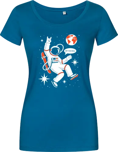 Skateboard Astronaut Space Humor Art