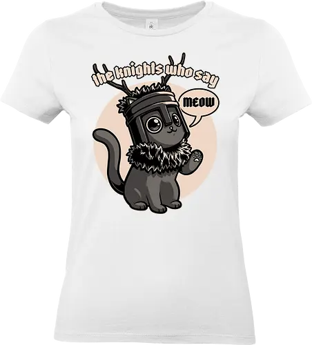 Black Cat Movie Knight - Pop Culture, Black Knight, Knight, king arthur, medieval, movie, cult movie, comedy, British, parody, Cult Films, cat, black cat - Standard T-Shirt (Frauen)