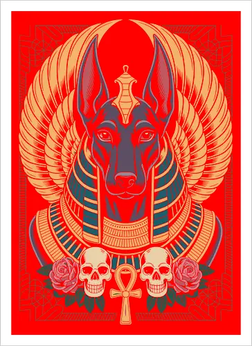 Anubis Egyptian Canine Portrait