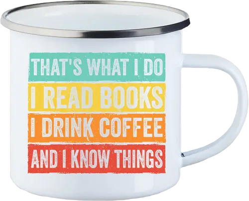 Read books and know things - Emailletasse