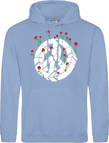 Peace Through Flowers Broken Peace Sign Art