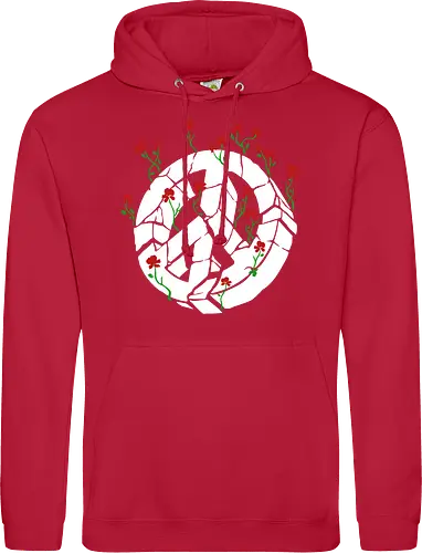 Peace Through Flowers Broken Peace Sign Art