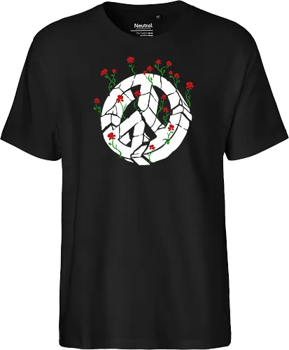 Peace Through Flowers Broken Peace Sign Art