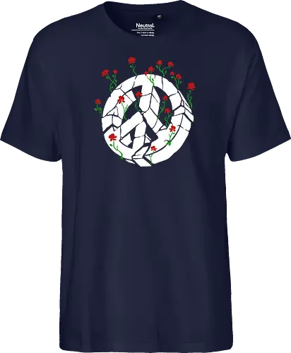 Peace Through Flowers Broken Peace Sign Art