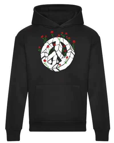 Peace Through Flowers Broken Peace Sign Art