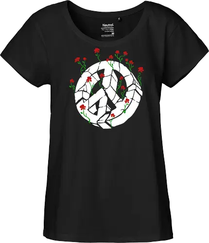 Peace Through Flowers Broken Peace Sign Art
